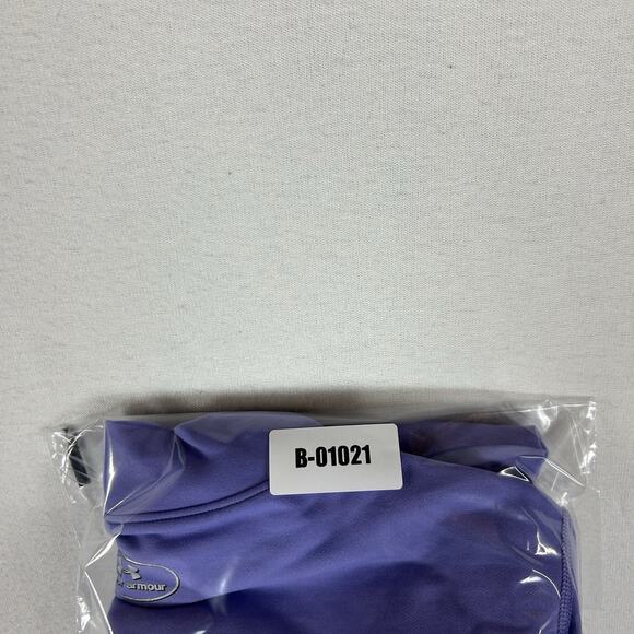 Under Armour ColdGear Semi-Fitted Thermal Mock Neck Shirt Womens Medium Purple - Picture 9 of 9